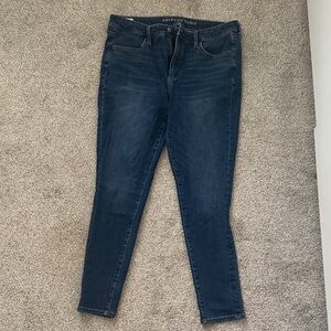 American Eagle Outfitters Women's Dark Blue Skinny Jeans